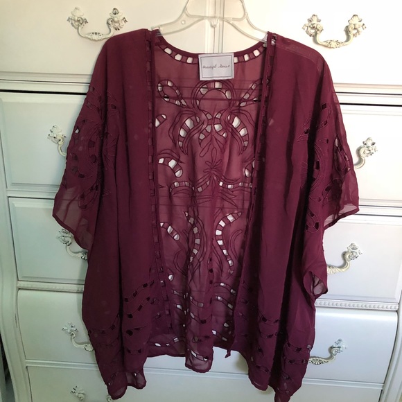 Anthropologie Tops - Pretty Plum Kimono